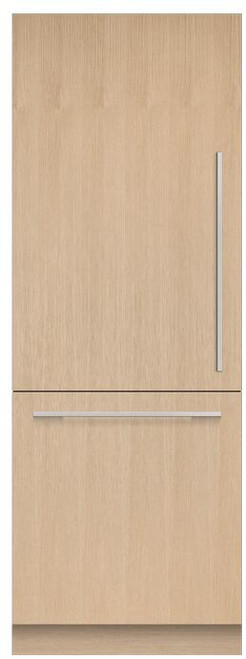 RS3084WLUK1 Fisher & Paykel 30" Series 9 15.9 cu. ft. Integrated Column Bottom Mount Refrigerator Freezer with Stainless Steel Interior - Left Hinge - Custom Panel