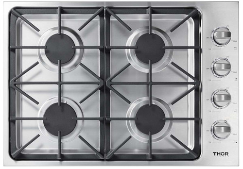 TGC3001 Thor Kitchen 30" Professional Gas Cooktop with 4 Burners - Stainless Steel