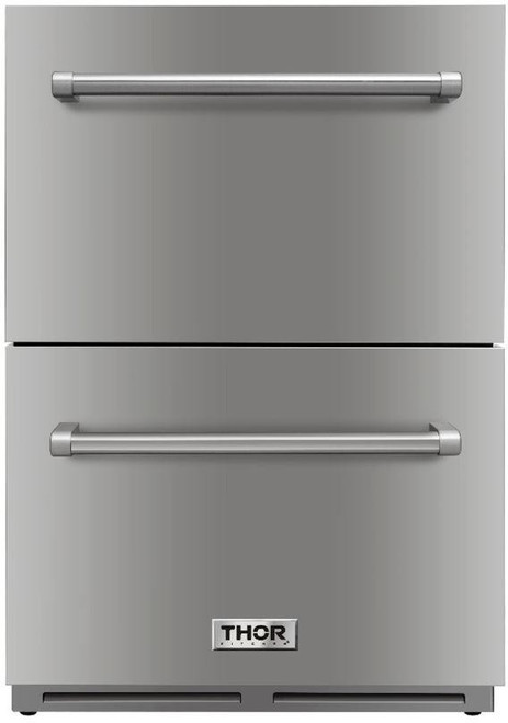 TRF2401U Thor Kitchen 24" Professional Indoor/Outdoor Undercounter Refrigerator Drawer - Stainless Steel