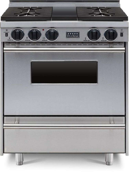 TTN2827BW FiveStar 30" All-Gas Convection Range with 4 Sealed Burners - Natural Gas - Stainless Steel