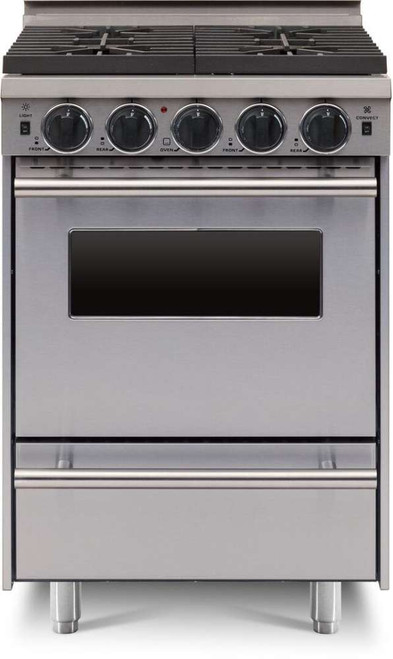 TTN4927BW FiveStar 24" All-Gas Convection Range with 4 Sealed Burners - Natural Gas - Stainless Steel