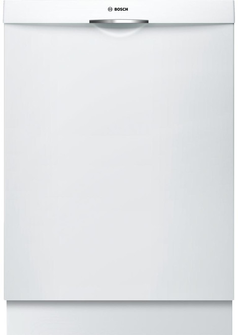 SHSM63W52N Bosch 300 Series 24" Scoop Handle Dishwasher with Top Controls and AquaStop - White