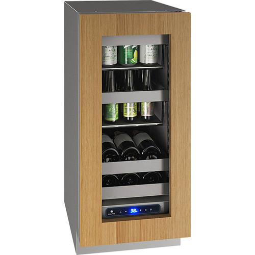 UHBV515-IG01A U-Line 15" Beverage Center Integrated Frame 5 Class Series - Reversible Hinge - Custom Panel