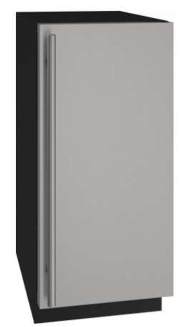 UHNB315-SS01A U-Line 15" Nugget Ice Maker with Interior Water Dispenser and Black Interior - Reversible Hinge - Stainless Steel