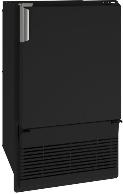 UMCR014-BC02A U-line 14" Marine Crescent Ice Maker Flush to Cabinet - 230v - Black