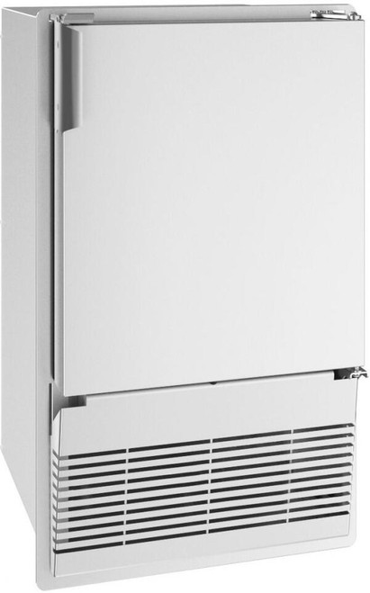 UMCR014-WC01A U-line 14" Marine Crescent Ice Maker Flush to Cabinet - 115v - White