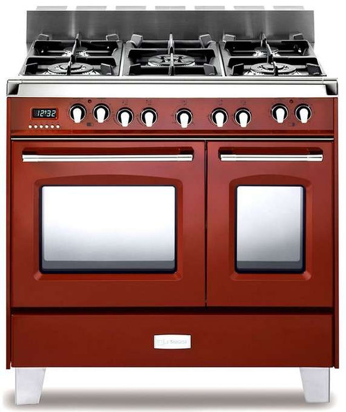 VCLFSGE365DR Verona Classic 36" Dual Fuel double Oven Range with 5 Sealed Burners - Gloss Red - CLEARANCE LAST ONE