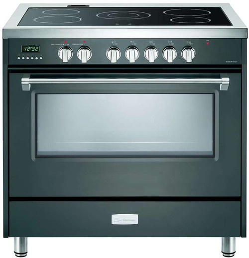 VDFSEE365SG Verona 36" Designer Series Electric Single Oven with 5 Elements and Black Ceramic Cooktop - Slate Gray