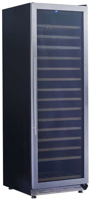 WCF165S3SS Avanti 24" 165 Bottle Designer Series Wine Chiller with Seamless Door and Pull Out Wooden Shelves - Stainless