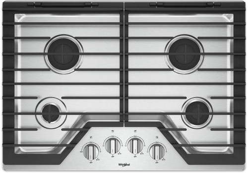 WCG55US0HS Whirlpool 30" Sealed 4 Burner Gas Cooktop - Stainless Steel