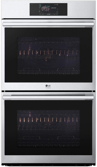 WDES9428F LG Studio 30" 9.4 cu ft Built In Double Wall Oven - Printproof Stainless Steel