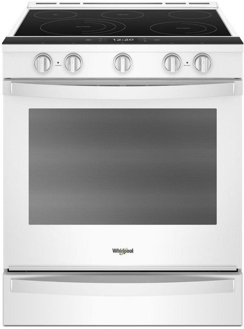 WEE750H0HW Whirlpool 30" Smart Slide-In Electric Range with Frozen Bake Technology and True Convection Cooking - White