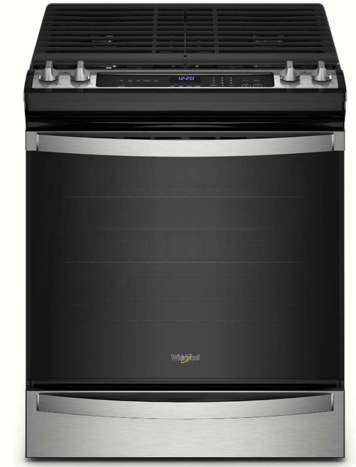 WEG745H0LZ Whirlpool 30" Slide In Gas Range with 5 Burners and 7 in 1 Air Fry Oven - Fingerprint Resistant Stainless Steel