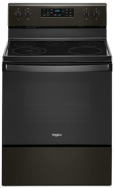 WFE505W0JV Whirlpool 30" 5.3 cu ft Electric Range - Black Stainless Steel