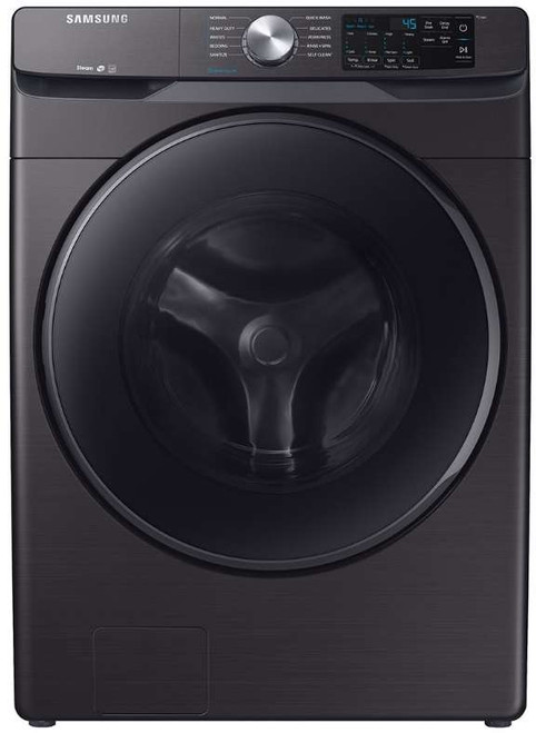 WF45R6100AV Samsung 27" Front Load Washer with Self Clean and Smart Care - Fingerprint Resistant Black Stainless Steel