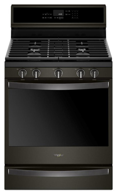 WFG975H0HV Whirlpool 30" 5.8 Cu. Ft. Freestanding Gas Range with True Convection and 5 Sealed Burners - Black Stainless Steel