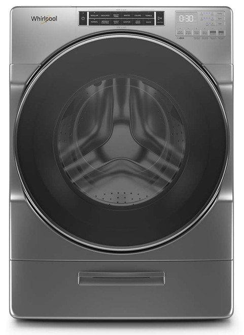 WFW8620HC 27" Whirlpool 5.0 cu. ft. Front Load Washer with 12 Hour FanFresh and Load & Go Dispenser - Chrome Shadow