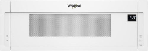 WML55011HW Whirlpool Low Profile 30" 1.1 cu. ft. Over-the-Range Microwave with Tap-to-Open Door 400 CFM - White