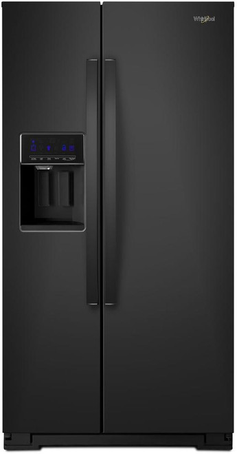 WRS571CIHB Whirlpool 36" 20.59 Cu. Ft. Capacity Freestanding Counter Depth Side by Side Refrigerator - Black
