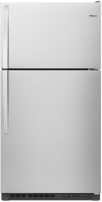 WRT311FZDZ Whirlpool 33" Wide Top-Freezer Refrigerator with Frameless Glass Shelves - Fingerprint Resistant Stainless Steel