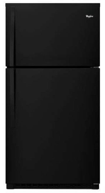 WRT511SZDB Whirlpool 33" Wide Top-Freezer Refrigerator with LED Interior Lighting - Black