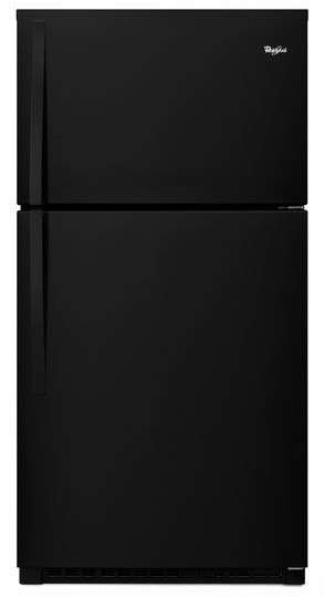 WRT511SZDB Whirlpool 33" Wide Top-Freezer Refrigerator with LED Interior Lighting - Black