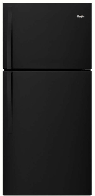 WRT519SZDB Whirlpool 30" Wide Top-Freezer Refrigerator with LED Interior Lighting - Black