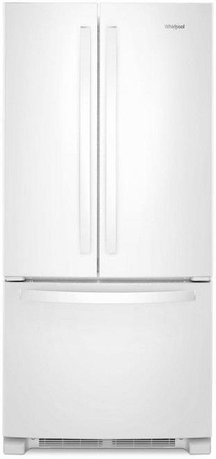 WRF532SMHW Whirlpool 33" 22 Cu. Ft. French Door Bottom Mount Refrigerator with Humidity Controlled Crispers and AccuChill Temperature Management - White