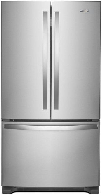 WRF532SMHZ Whirlpool 33" 22 Cu. Ft. French Door Bottom Mount Refrigerator with Humidity Controlled Crispers and AccuChill Temperature Management - Fingerprint Resistant Stainless Steel