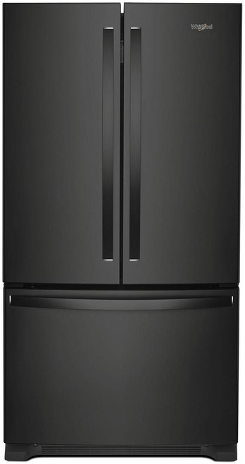 WRF535SMHB Whirlpool 36" 25 cu. ft. Capacity French Door Refrigerator with FreshFlow Produce Preserve and Gallon Door Bins - Black