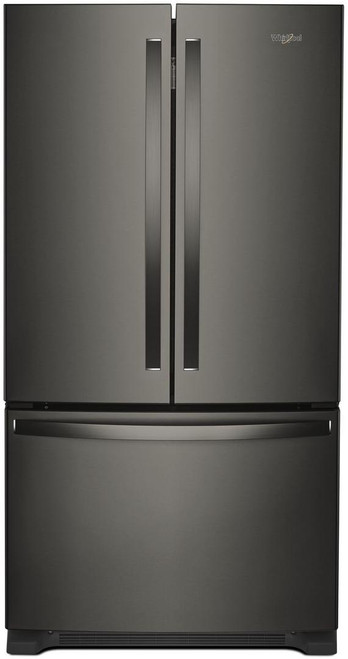 WRF540CWHV Whirlpool 36" Counter Depth French Door Refrigerator with Interior Water Dispenser and LED Interior Lighting - Black Stainless Steel