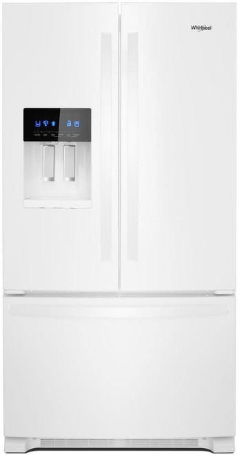 WRF555SDHW Whirlpool 36" 25 Cu. Ft. French Door Bottom Mount Refrigerator with Two-Tier Freezer Storage and EveryDrop Filtration - White