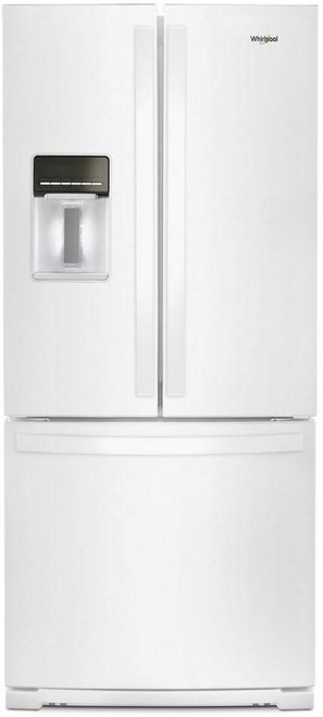 WRF560SEHW Whirlpool 30" 20 cu. ft. French Door Refrigerator with Humidity-Controlled Crispers and FreshFlow - White