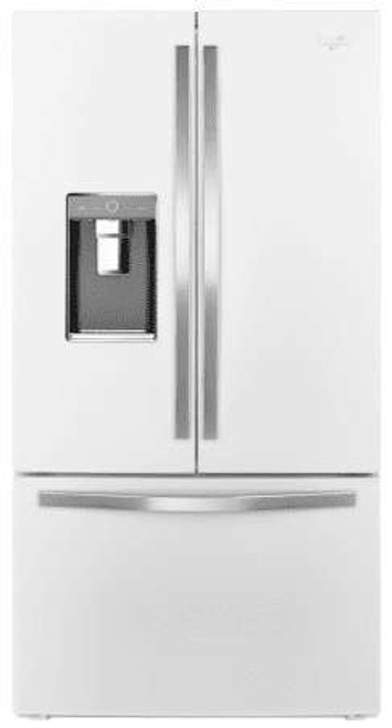 WRF992FIFH Whirlpool 36" 32 Cu. Ft. Wide French Door Refrigerator with Infinity Slide Shelf and Platter Pocket - White Ice