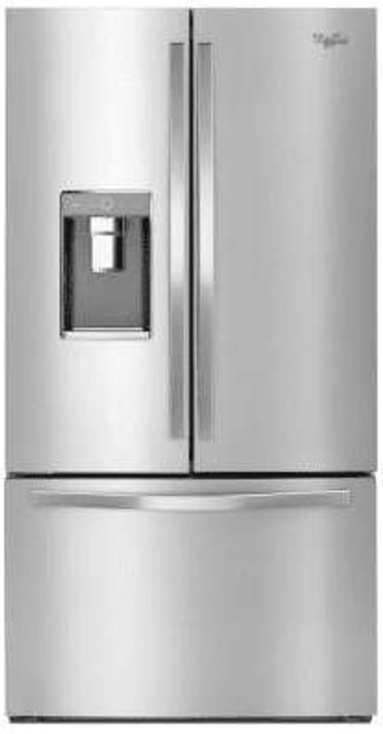 WRF992FIFM Whirlpool 36" 32 Cu. Ft. French Door Refrigerator with Infinity Slide Shelf and Platter Pocket - Monochromatic Stainless Steel