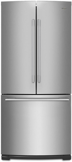 WRFA60SMHZ Whirlpool 30" French Door Bottom Mount Refrigerator with Humidity Controlled Crispers and FreshFlow Produce Preserver - Fingerprint Resistant Stainless Steel