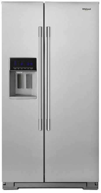 WRSA71CIHZ Whirlpool 36" Counter Depth Side by Side Refrigerator with Accu-Chill Temperature Management System and LED Interior Lighting - Fingerprint Resistant Stainless Steel