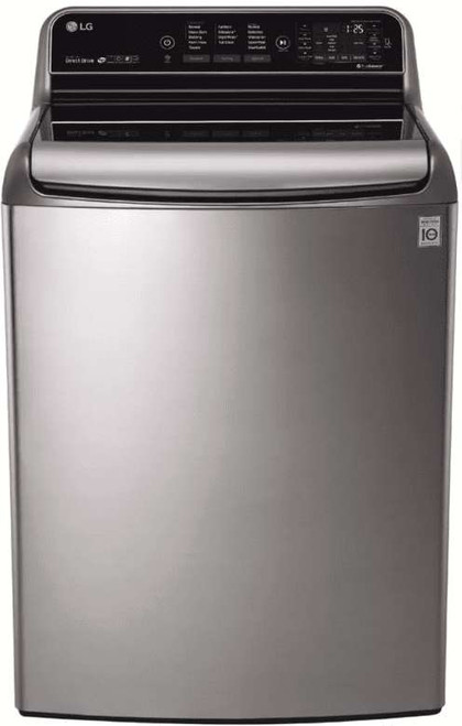WT7710HVA LG 29" 5.7 Cu. Ft. Top Load Washer with TurboWash Technology and 14 Wash Programs - Graphite Steel