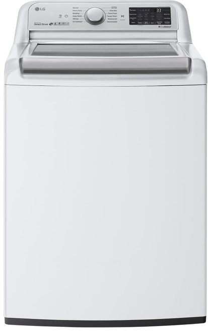 WT7800CW LG 28" 5.4 cu. ft. Mega Capacity Top Load Washer with Turbowash Technology and Wi-Fi Enabled - White