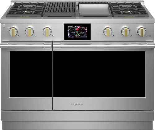 ZDP484NGTSS Monogram Professional Dual Fuel Range with 4 Burners Grill and Griddle - Natural Gas - Stainless Steel