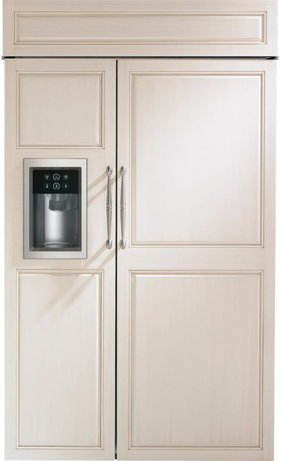ZISB480DNII Monogram 48" Built-In Side-by-Side Refrigerator with LED Lighting and WiFi Connect - Custom Panel