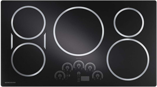 ZHU36RDPBB Monogram 36" Induction Cooktop with 5 Cooking Zones - Black