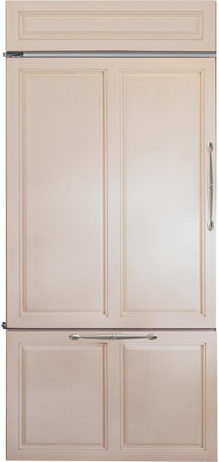 ZIC360NNLH Monogram 36" Built-In Counter Depth Bottom Freezer Refrigerator - Left Hinge - Custom Panel