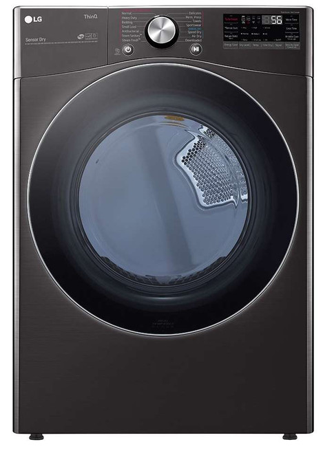 DLEX4200B LG 7.4 cu. ft. Ultra Large Capacity Smart wi-fi Enabled Front Load Electric Dryer with TurboSteam - Black Steel