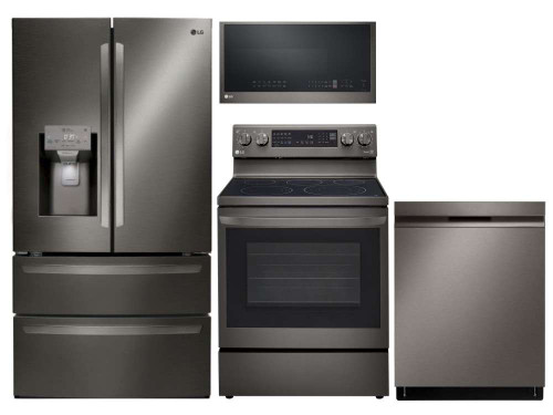 Package LGBD1 - LG Appliance Package - 4 Piece Appliance Package with Electric Range - Black Stainless Steel