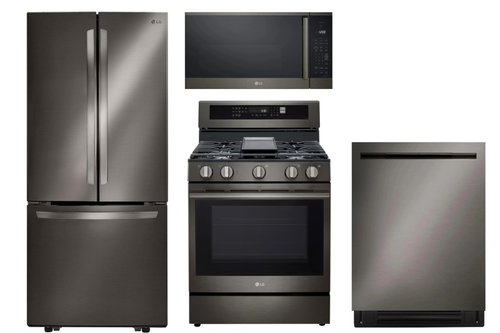 Package LGBD2 - LG Appliance Package - 4 Piece Appliance Package with Gas Range - Black Stainless Steel