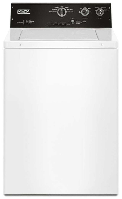 MVWP575GW Maytag 27" 3.5 cu. ft. Commercial-Grade Residential Top Load Washer with Dual-Action Agitator - White