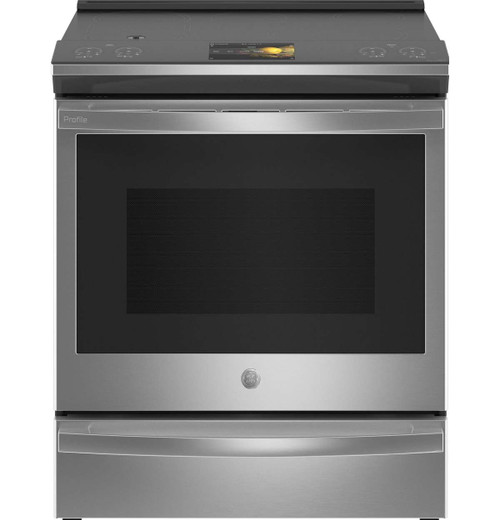 PHS93XYPFS GE Profile 30" Smart Slide-In Front-Control Induction Range - Fingerprint Resistant Stainless Steel