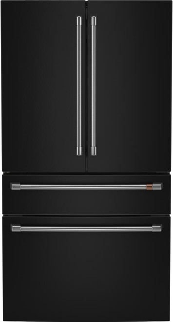 CGE29DP3TD1 Cafe 28.7 Cu. Ft. Smart 4-Door French-Door Refrigerator With Dual-Dispense AutoFill Pitcher -  Matte Black
