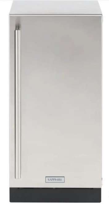 SIIM15POD Sapphire 15" Series 7 Gourmet Cube Outdoor Ice Machine with Drain  Pump - Stainless Steel - US Appliance
